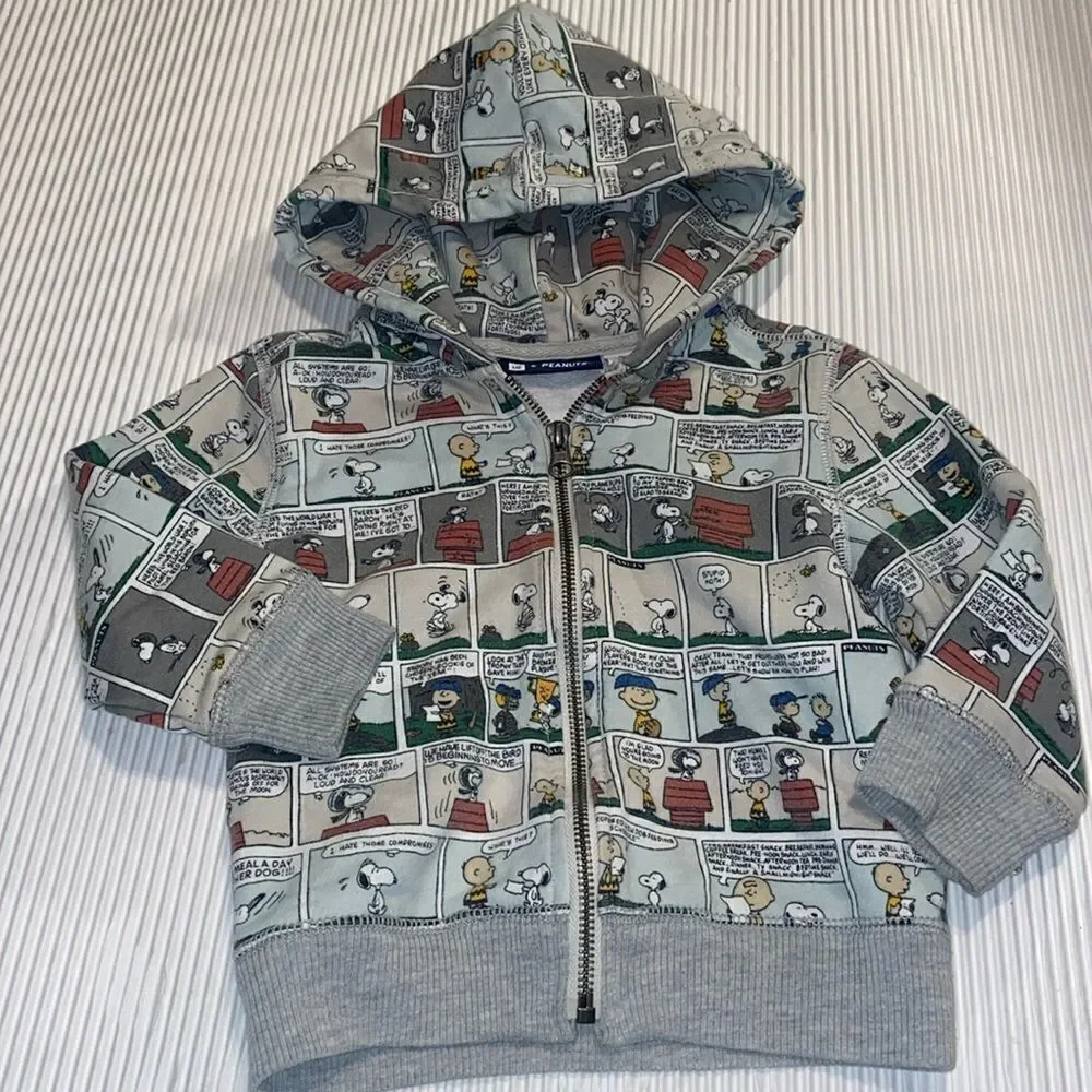 Baby Gap+Peanuts Hoodie Sweatshirt Sz 2T - Picture 1 of 8